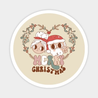 Santa Mrs Claus Christmas Magnet